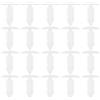 LT Easiyl 20 Pezzi Tappi Paraurti Coprifori Targa Anteriore Clip 18,2x20x5,5mm Paraurti Scudo Fermo Copriforo Paraurti Adatto Per Fori Da 6-7mm Bianco
