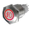 Mintice Acciaio Inossidabile 12V 3A Rosso Luce Auto Bilanciere Pulsante | Interruttore a Levetta in Metallo Bottone 16mm Fendinebbia On off