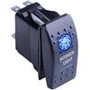 Mintice Auto 12V 20A LED Blu Luce Pannello Interruttore Bilanciere | Interruttore a Levetta Pulsante Cruscotto Impermeabile Camion 5Pin Interior Light