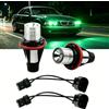 Baceyong 2 lampadine LED Angel Eye Halo Ring per luci di posizione a LED impermeabili per Angel Eyes, compatibile con BMW E87 E39 E60 E61 E63 E65 E83, 6312694048, 63126916097, 63126929309, verde