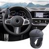 VBGURR Pomello per volante universale, manopola girevole per volante, ausilio di guida per auto, pomello per volante girevole a 360°, ausilio di guida rimovibile