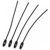 Bgfaquri Set di 4 corde elastiche da 50 cm, cinghie di ancoraggio corte con morsetti di serraggio, tendibagagli regolabili, cordino elastico resistente alle intemperie per fissaggio bici moto auto campeggio