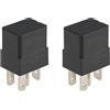 Briny River 2x Relè Automobilistico Nero A 4 Pin 46520422 12V 35A Compatibile Con Fiat A727 702.50