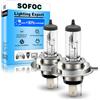 SOFOC H19 12V 60/55W Lampada Alogena 1700LM 4300K Bianco Caldo Doppio Filamento per Moto Auto & Off-Road Luce Abbagliante/Anabbagliante Fendinebbia 2 Pezzi