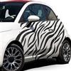 Finest Folia Adesivo XXL con motivo zebrato, 200 x 60 cm, per auto, bus, moto, decorazione tuning, motivo zebrato, accessorio per auto, pellicola di design KX092 (02 nero opaco)