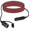 SMETA Cavo di prolunga per auto, 5 m, presa accendisigari, presa accendisigari, adattatore per auto, impermeabile, 20 AWG, con fusibile per 15 A/12 V, camion, furgoni, dispositivi camper