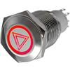 Mintice Acciaio Inossidabile 12V 3A Rosso Luce Auto Bilanciere Pulsante | Interruttore a Levetta in Metallo 16mm Pericolo di Emergenza On off