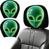 DELORIGIN 2PCS Alien Car Poggiatesta Copertura Elastico Sedile Auto Poggiatesta Protector Universale Lavabile Auto Poggiatesta Cuscino per Suv Berlina Van Camion Donne Uomini Accessori Interni del
