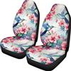 JoyLamoria Coprisedili per auto, confezione da 2, decorazione interna per auto, per donne, colibrì e fiori floreali