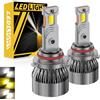 KaiDengZhe 9005 9006 HB3 HB4 LED Lampadina per Fari, 2 PZ Tri-colore (6500K 4300K 3000K) Lampadina per Fari HB3 Canbus 12-24V 120W Kit Abbaglianti/Anabbaglianti 800% Luminosità Sostituzione Alogena