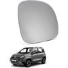 Esselle Parts Specchio Retrovisore per Fiat Panda 312 Cross Destro Lato Passeggero, Vetro Ricambio Esterno con Piastra ABS, Montaggio Plug & Play
