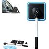 Generico Lavavetri Magnetico per Vetro Auto - con 2 Panni, Senza Alonis | Pulizia Vetri Auto Magnetico - Pulizia Simultanea, Risparmio Di Tempi & Fatica, Versatile per Auto, Casa, Ufficio