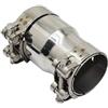 Lently Terminale Scarico Universale Varie Dimensioni Silenziatore Per Tubo Scarico Per Auto Dritto Per Moto Collegamento Per Tubo Saldato In Acciaio Inossidabile Silenziatore(I.D 48-54)