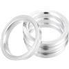 A ABSOPRO Anelli Centraggio Mozzo Argentato 4pz per Auto Lega Alluminio | OD 66.6mm, ID 54.1mm, Spessore 10mm. Elimina Vibrazioni Del Volante, Garantisce Aderenza Perfetta.
