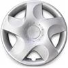 Generico Set 4 Copricerchi 14 Pollici Compatibili con Renault Twingo dal 2007 in Poi - Coppe Ruota Decorative per Auto - Design Elegante - Colore Silver/Grigio