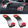 JNNJ 2 Pezzi Ganci Poggiatesta Auto, Auto Gancio Organizer, Ganci Organizzatore Conservazione per Sedile Posteriore, Universale Ganci Auto Sedile per Borse Della Spesa Vestiti Bottiglie(Rosso)