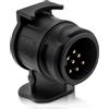 YESLUSY Adattatore 13 a 7 poli, 12V Adattatore Presa Rimorchio da 13 a 7 pin Impermeabile per Auto, RV, Gancio Traino, Portabici