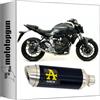 MOTOTOPGUN scarico completo omologato open arrow thunder in alluminio nero con fondello in inox compatibile con yamaha mt07 mt-07 2014 2015 2016 2017 2018 2019 2020 mototopgun 71817aon*