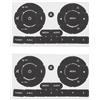 VGOL 2 Adesivi Per La Riparazione Dei Pulsanti Usurati Dell'autoradio Stereo Compatibile Con Fiat 500 2011-16