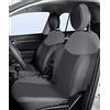 Cora 000129386 Coprisedili anteriori personalizzati Fiat 500X e 500L tess. poliestere antracite/grigio piombo