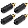 Hugcows 4 pezzi maschio presa DIN 12 V/24 V adattatore DIN a presa accendisigari europea, presa accendisigari maschio, adattatore accendisigari per accessori auto, moto, camion, barca