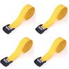 SHUBEIEUMI 4 PCS Cinghie di Fissaggio a Cricchetto,50cm x 2cm(Giallo) | Cinghia di Ancoraggio con Chiusura, Adatto per Moto, Auto, Portabiciclette,Cinghie di Tensione