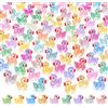 Henjunu 120 Mini Anatre in Resina con Glitter, Figurine Colorate Decorazione DIY | Piccoli soggetti animali per acquario, giardino miniatura, vasi, terrari, lavori creativi e composizioni decorative