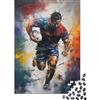 VNXTPQLKWMDJ Giocatore di Rugby Puzzle 1000 Pezzi Carta per Adulti Stile Arte Astratta Gioco di Puzzle 1000 Pezzi Relax Decorazione Regalo 38x26cm/1000pcs