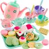 LINFUN KIDS Set da Tè Giocattolo Cibo Accessori Cucina Bambini Dessert Giocattoli con Gelato Vassoio Servizio da Tè Giochi D'imitazione Regalo per Bambina Bambini 3 4 5 Anni