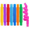 SULOLI 8 pezzi Pop Tubes - Sensoriali Fidget Giocattoli per bambini o adulti, autismo e bisogni speciali, riducono ansia e stress