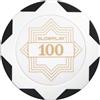 SLOWPLAY Nash Clay Poker Chips, White Gold Edition, 14 grammi di argilla pesante composita, 40 mm grandi fiches in massa, confezione da 50 fiches