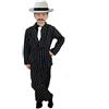 I LOVE FANCY DRESS LTD Costume da gangster anni '20 per bambini - completo gessato nero - giacca, pantaloni, cravatta bianca + cappello trilby bianco - ragazzi (7-9 anni)