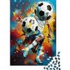9K4D7V2G Calciatore Arte Puzzle 1000 Pezzi Puzzle per Adulti Carta Scena Sportiva Dinamica Gioco di Puzzle 1000 Pezzi Decorazione Casa Regalo 70x50cm/1000pcs