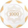 SLOWPLAY Nash Clay Poker Chips, White Gold Edition, 14 grammi di argilla pesante composita, 40 mm grandi fiches in massa, confezione da 50 fiches