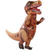 Spooktacular CreationsCostume gonfiabile per bambini, costume gonfiabile realistico da T-Rex a figura intera, costume da dinosauro marrone, divertente costume gonfiabile di Halloween per feste.