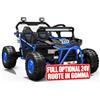 Mondial Toys Auto Elettrica per Bambini 24V Viper X Buggy UTV 2 Posti con 2 Potenti Motori 6-12 Anni Velocità 15 km/h Ruote in Gomma Barra LED Bluetooth Sospensioni Posteriori (Blu)