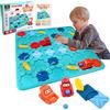 JONRRYIN Logico costruttore stradale per bambini, labirinto, grande tavola 54 x 54 cm, puzzle labirinto, giochi da tavolo a partire dai 3 anni, giochi da 4 anni in su (quadrato)