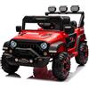 Garvee Jeep Macchina Elettrica per Bambini, 12 V, Doppio Motore, Rosso | 7 Ah, telecomandabile, 3 marce, luci LED e musica, portata massima 30 kg, adatto a bambini dai 3 agli 8 anni