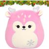 Capgoost Peluche di Natale, 20cm Renna Peluche, Pupazzo Renna, Peluches Natalizio, Piccolo Pupazzo di Natale, Morbido Addobbi Natalizi Idea Regalo per Giochi e Coccole, Natalizi Decorazione per Divano