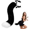 ZOSIGN Coda di Animale per Cosplay, Coda di Volpe Peluche, Code di Pelliccia di Volpe Finta, per Travestimento di Gatto, Lupo, Volpi, Accessori per Costumi Feste per Halloween, Cosplay, Carnevale