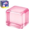 SUYORIR Cubo trasparente antistress in TPR (rosa) | Giocattolo sensoriale trasparente per bambini, adolescenti e adulti, cubo da 5,5 cm per scrivania, viaggi, pensierini, regali