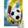 9K4D7V2G Calciatore con pallone Puzzle 1000 Pezzi Carta per Adulti Scena sportiva da stadio Gioco di Puzzle 1000 Pezzi Famiglia Relax Decorazione Regalo 70x50cm/1000pcs