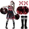Spooktacular CreationsCostume da cheerleader di Halloween per bambine, costume da cheerleader zombie per bambine, vestito da leader spaventoso per feste di gioco di ruolo e costumi spaventosi