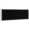 RJPLMFV Tenda Lateral retrattile 100 x 300 cm, colore: Nero | Schermo Privacy Balcone, Poliestere Resistente, Indietro Automatico, Accessori Montaggio Incluso