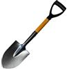 CMC imports Pala da 70 cm con manico a D, pala da giardino compatta con manico in legno e lama in metallo, pala per giardino, terra, aiuole e piante, pratica vanga corta