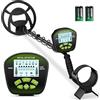 GJCrafts Metal detector professionale con 2 batterie, 3 modalità Metal detector per adulti e bambini, lunghezza regolabile (113-141 cm), bobina di ricerca impermeabile IP68 (Verde)