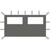 Molumvel Parete laterale per gazebo, 4 x 2 m, antracite, con finestra, per tenda da festa, tenda da giardino, pannello laterale in robusto tessuto di poliestere, protezione da sguardi indiscreti con chiusura