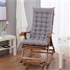 Lesong Materassino per sedia a sdraio da giardino, spesso e classico, in legno, morbido e confortevole, ideale per interni ed esterni, sedia relax (senza sedia)