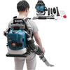 Taozhiyy Soffiatore di foglie a benzina, aspirapolvere da giardino a 4 tempi, soffiatore da 75,6 cc con motore da 2600 W e serbatoio da 1,9 l, velocità variabile, ammortizzatore di foglie raffreddato ad aria