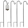 Mujiluxe Ami da giardino per fioriere da giardino, in metallo, rimovibile,per cesti | matrimoni, lanterne, luci solari, gabbie per uccelli, 120 cm, 4 pezzi